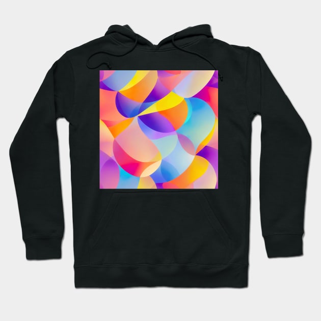 seamless Geometric pattern of curved shapes Hoodie by mooonthemoon